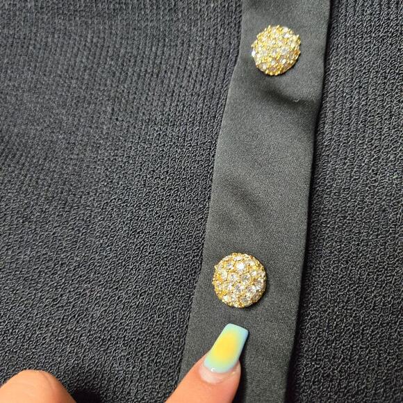 St. John Evening by Marie Gray Black Knit Wool Cardigan Size: 8 - Picture 8 of 8